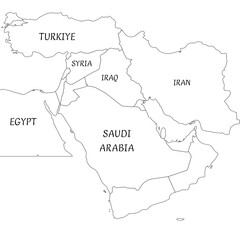 Obraz premium arabian gulf map