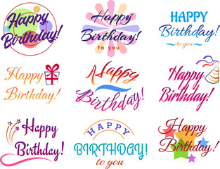 Happy birthday elegant brush script