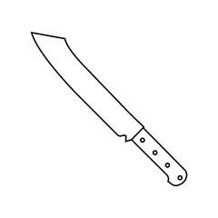 Knife icon vector. Hunting knife illustration sign. Military knife communication symbol. Cold weapon web icon set.