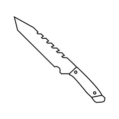 Knife icon vector. Hunting knife illustration sign. Military knife communication symbol. Cold weapon web icon set.