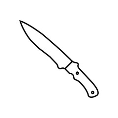 Knife icon vector. Hunting knife illustration sign. Military knife communication symbol. Cold weapon web icon set.