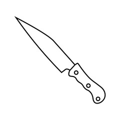 Knife icon vector. Hunting knife illustration sign. Military knife communication symbol. Cold weapon web icon set.