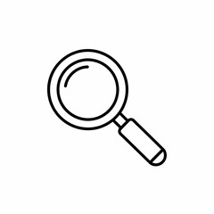 Simple and Elegant Line Art of a Magnifying Glass Illustrating Search and Exploration Concept in Minimalistic Style for Effective Communication
