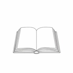 Open Book Illustration Showing Blank Pages for Creativity and Imagination, Ideal for Education, Literature, or Publishing Material