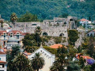 Obraz premium Explore the Historic Fortresses of Herceg Novi, a Gem of Montenegro Near the Bay of Kotor