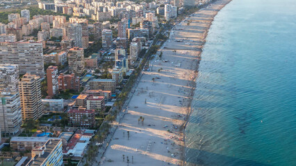 Panorámica Aérea de Playa de San Juan Playa desde el Cabo de Huertas de Alicante