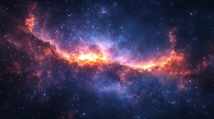 Colorful Nebula and Starscape