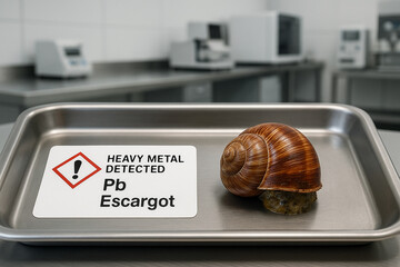 Heavy Metal Detected a Food Toxicology Study of Lead Pb Bioaccumulation Risk in Escargot from a Terrestrial Environment with a GHS Hazard Warning for Safety Analysis Control