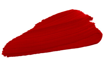 Minimal lipstick smear with clean curves on empty background