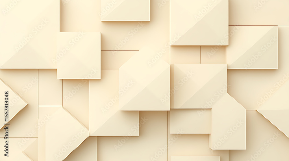 Poster abstract geometric shapes in a soft, warm tone. a modern and minimal design with clean lines and sub