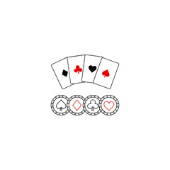 Casino icon flat vector design. 
