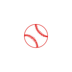 Softball icon flat vector design. 