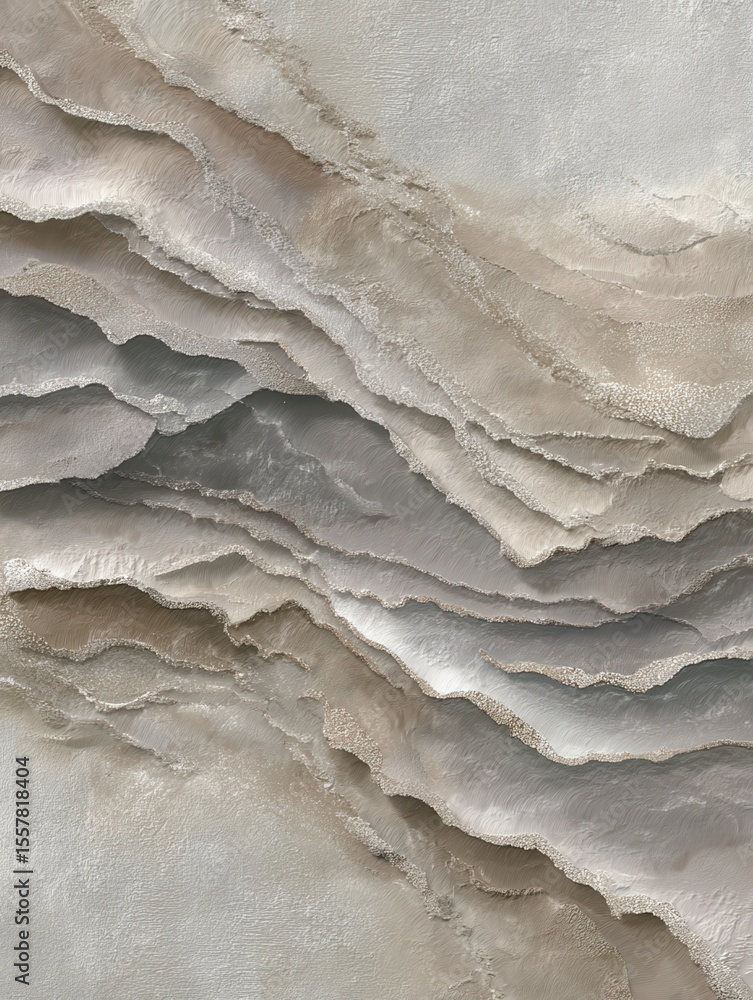 Poster a calming wave of soft taupe blending into a glassy texture that adds a touch of understated sophist