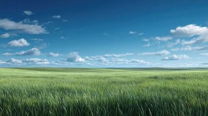 Fototapeta premium green field and blue sky