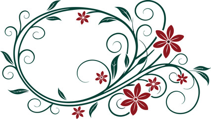 abstract floral background with butterflies 