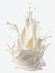 milk or white liquid splash isolated on white with clipping path