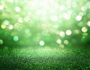 Obraz premium green glitter bokeh background