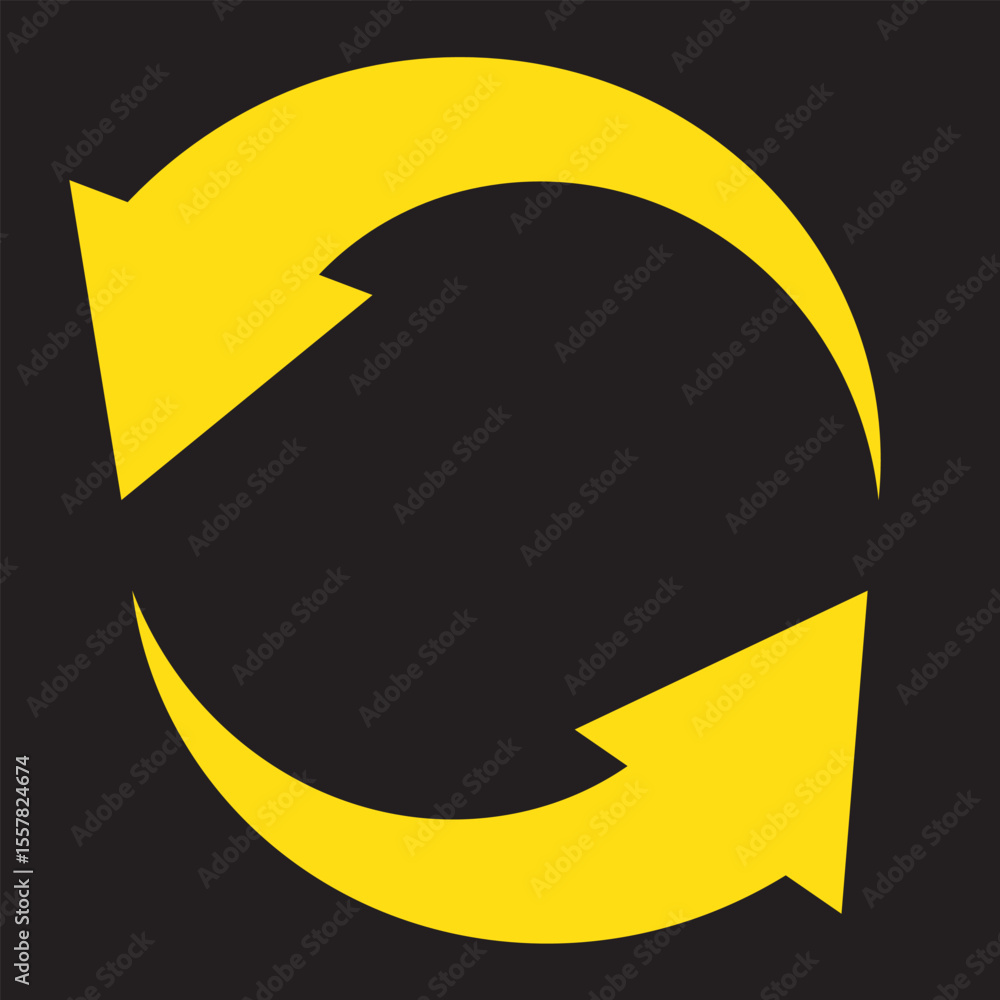 Fototapete Circle arrow icon set. circular arrow icon, refresh, reload, rotation arrow icon symbol sign. Black recycle vector icon symbol. Vector illustration.