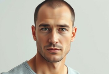 Fototapeta premium Neutral portrait of a male individual