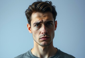 Obraz premium Male portrait with melancholic atmosphere