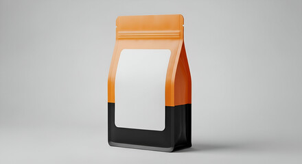 Modern packaging design for beverage with a sleek silhouette, empty label, vibrant colors, and clean background for product showcase or advertising purpose