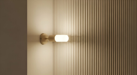 Modern Wall Light Fixture Illuminating Textured Wall with Soft Glow in Contemporary Interior Design Setting
