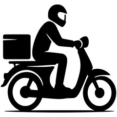 Motorbike Courier Icon for Delivery Service  