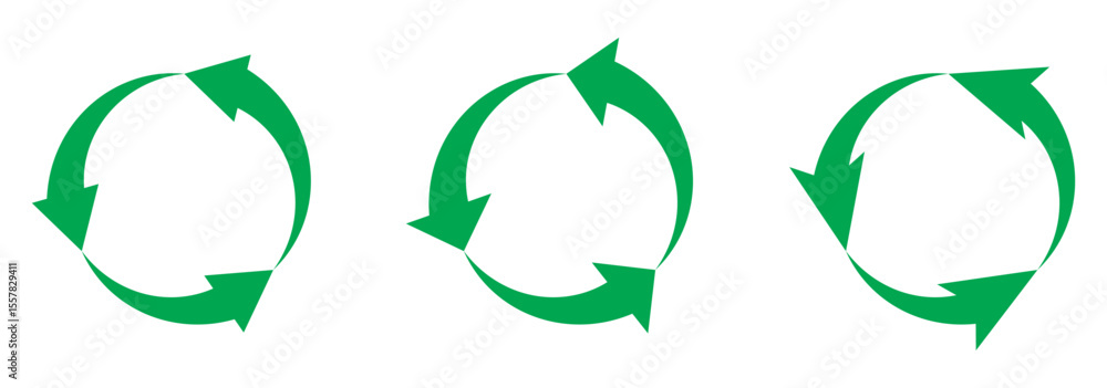 Fototapete circle arrow icon set. circular arrow icon, refresh, reload, rotation. green recycle vector icon sym