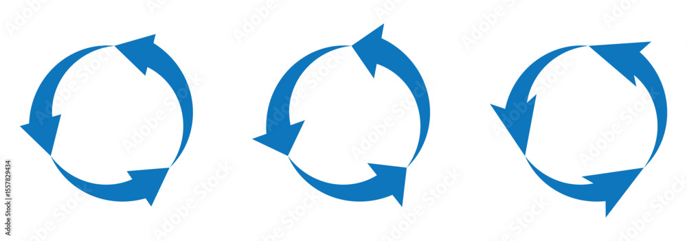 Fototapete circle arrow icon set. circular arrow icon, refresh, reload, rotation. Green recycle vector icon symbol. Repeat and reload icons set and arrow rotation circle