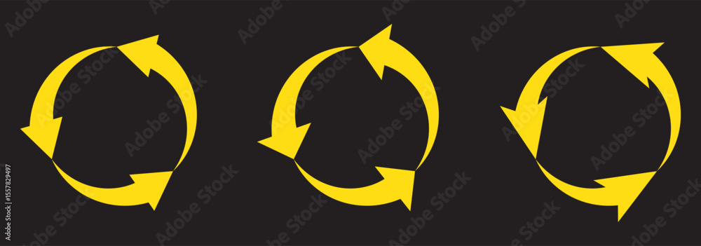 Leinwandbilder circle arrow icon set. circular arrow icon, refresh, reload, rotation. Green recycle vector icon symbol. Repeat and reload icons set and arrow rotation circle