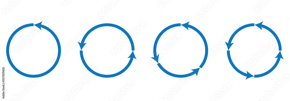 Poster circle arrow icon set. circular arrow icon, refresh, reload, rotation arrow icon symbol sign, vector