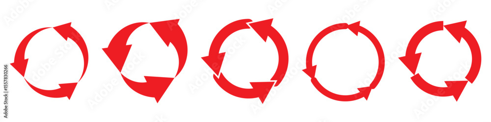 Poster circle arrow icon set. circular arrow icon, refresh, reload, rotation arrow icon symbol sign, vector