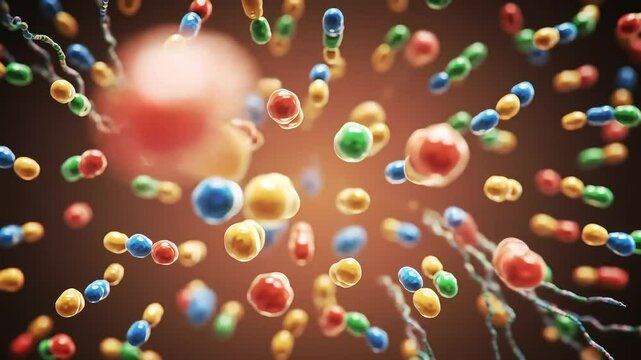 3D Visualization of Amino Acids Forming Protein Chains