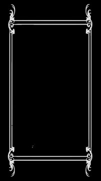 Vertical video of a silent movie-style text frame on pure black background with authentic film grain and subtle shaking effect. Perfect for title cards and vintage projects.