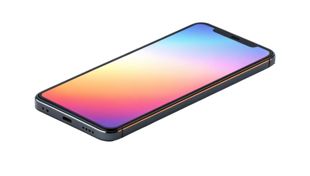 mobile phone isolated on white background PNG image