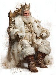 PNG Santa claus christmas drawing adult.