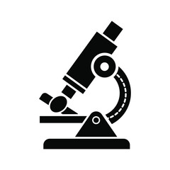 Scientific Research Microscope Illustration, Microscope Vector Illustration, Research and Analysis Tool Vector