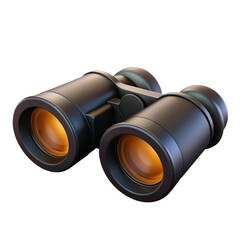 A curious explorer s vision with binoculars searching far horizons on an adventure with a glossy