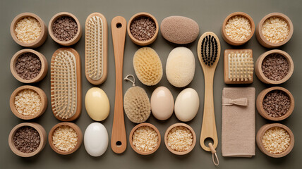 Rituals of Renewal: A curated collection of self-care essentials, artfully arranged to evoke a sense of well-being and the tranquility of mindful routines.