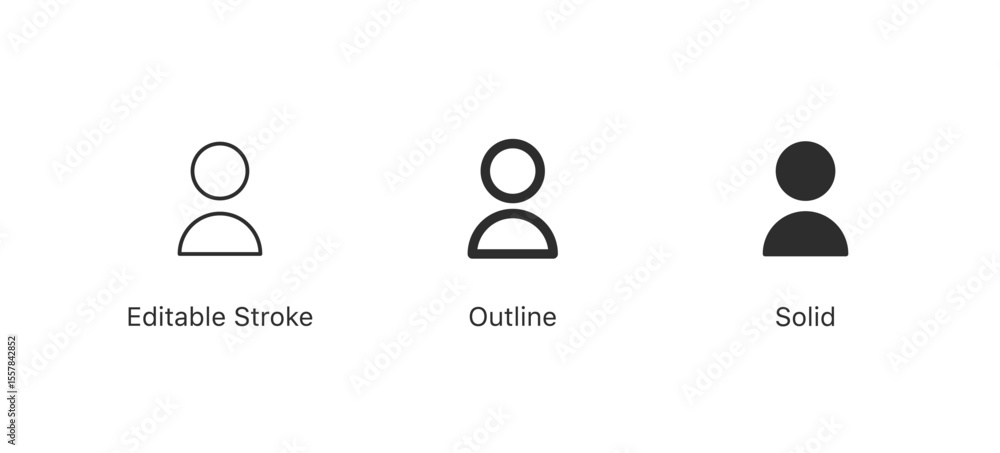 Aufkleber Login icon user icon symbol | User profile icon set. profile avatar icon vector, User account profile black in flat style | for social media, accounts, and user interface