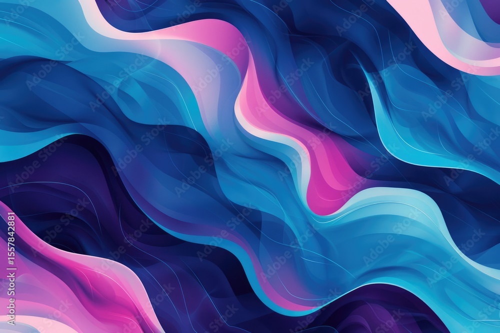 Poster abstract vivid colorful wave flowing express energetic texture. seamless texture of vividness curve 