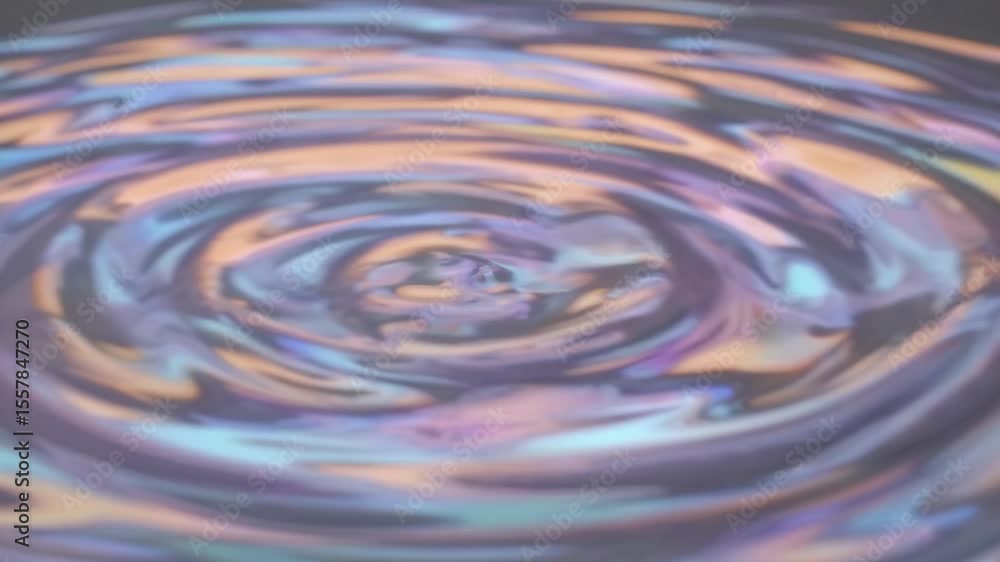 Aufkleber iridescent ripples expanding in smooth circular motion, creating mesmerizing visual gradient against