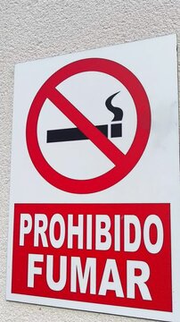 Cartel prohibido Fumar