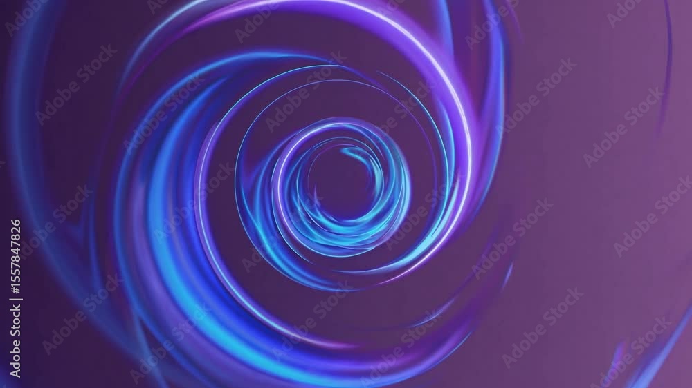 Poster mesmerizing purple background generating dynamic blue vortex tunnel, swirling with luminescent energ