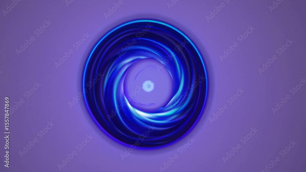 Poster glowing neon swirl dynamically changing colors, morphing across solid background with mesmerizing lu