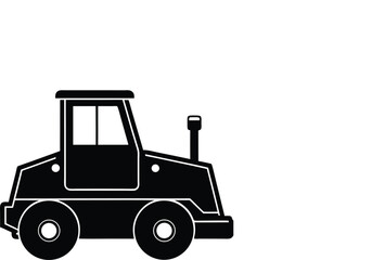 Highway Paver Silhouette,   Road Construction Equipment Vector Art. New, Trendy, Unique, 2025