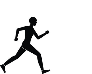 Jogging Silhouette,  Runner Outline Vector for Fitness Design. new, trendy, unique, 2025