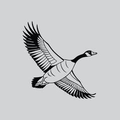Flying Goose Silhouette Clipar