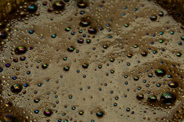 Coffee foam extreme close up. Macro texture and background