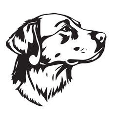 Dog silhouette on white background. Dog head icon. Dog logo. Dog Vector Design. 
